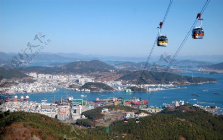 釜山港湾景区俯瞰图片