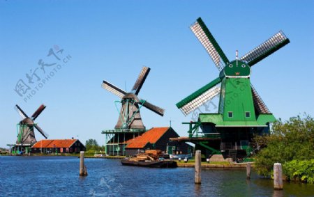 荷兰风车风光图片