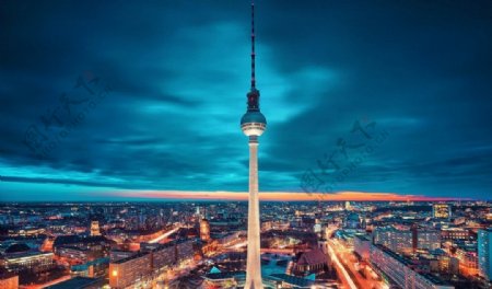 柏林夜景图片