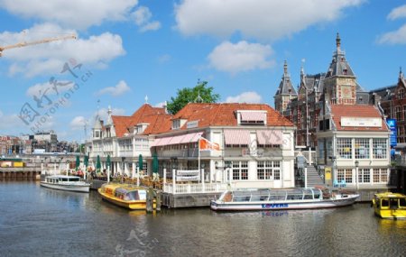 阿姆斯特丹河畔餐厅图片