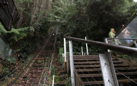 澳洲蓝山国家公园小火车轨道图片