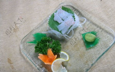日式零点鲷鱼刺身图片