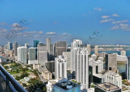 迈阿密中央商务区俯瞰图片