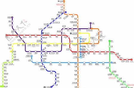 2014广州地铁高清线路图图片