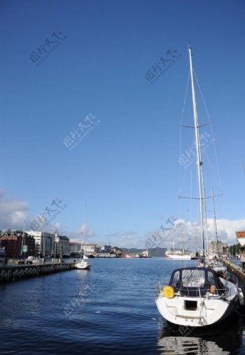 挪威卑尔根港口图片