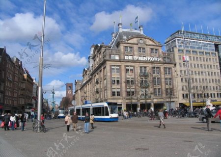 荷兰阿姆斯特丹宪兵集市广场街景图片