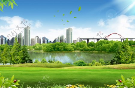 绿色城市图片