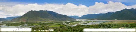 西藏尼洋河风光图片