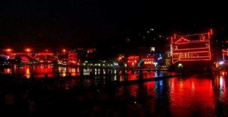 沱江夜色图片