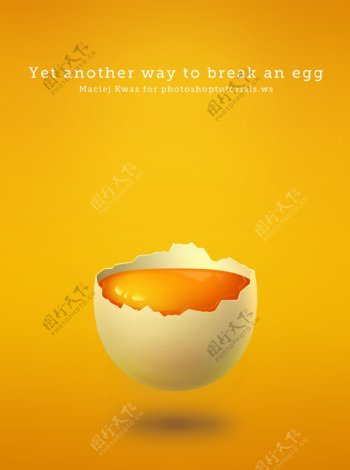 打开的鸡蛋图片