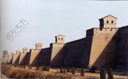 平遥古城墙摄影图图片