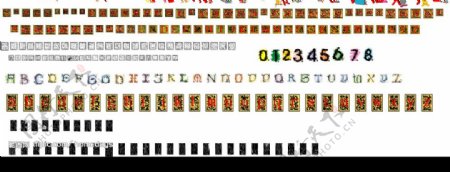 26字母矢量素材字体样式图片