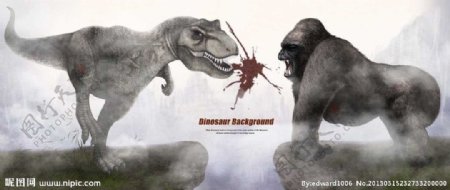 恐龙战金刚图片