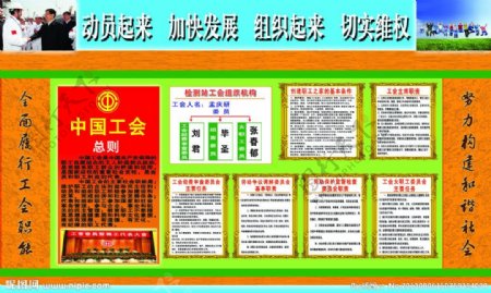 中国工会职责展板图片