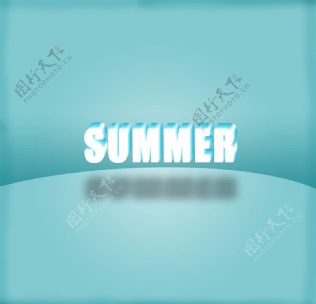 夏天水晶立体字图片