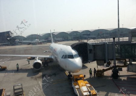 香港国际机场的飞机图片