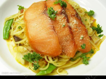 鱈魚義大利麵图片