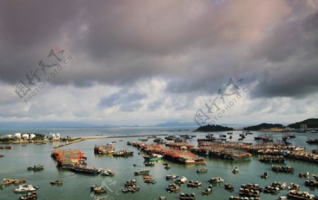 渔港风景图片