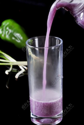 养生紫薯汁图片