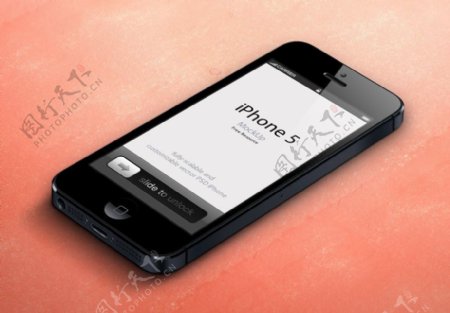 苹果手机黑色iPhone5高清分层图片