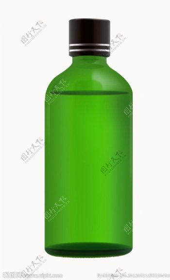 绿色玻璃瓶图片