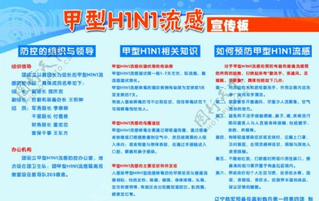 甲型H1N1流感宣传板图片