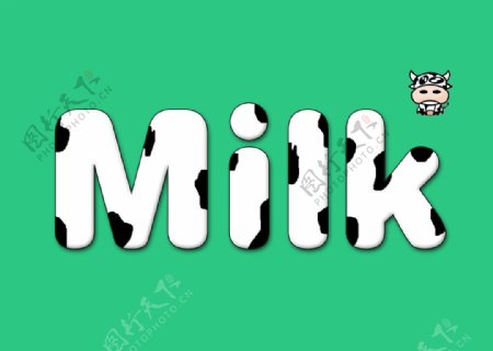牛奶字体milk图片