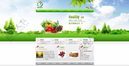 绿色食品网站首页图片
