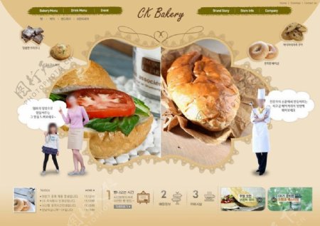 西餐料理PSD模板图片