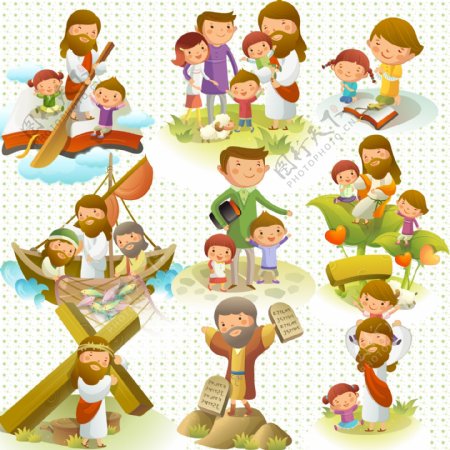 耶稣与儿童图片