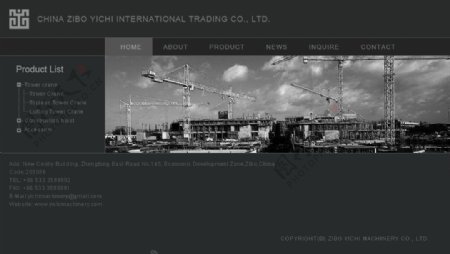 网站效果图网站模板黑色灰色企业网站图片