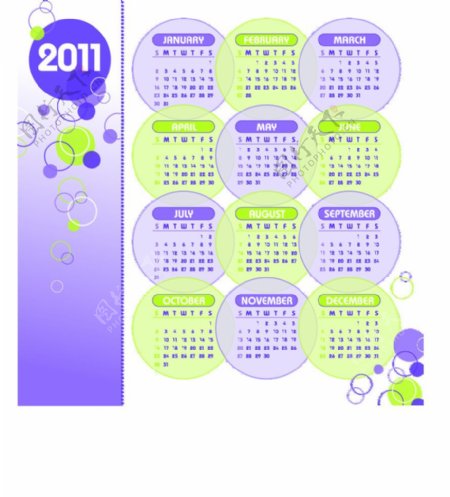 2011年日历图片