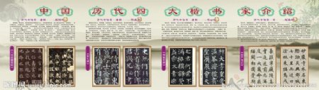 中国历代四大楷书家图片