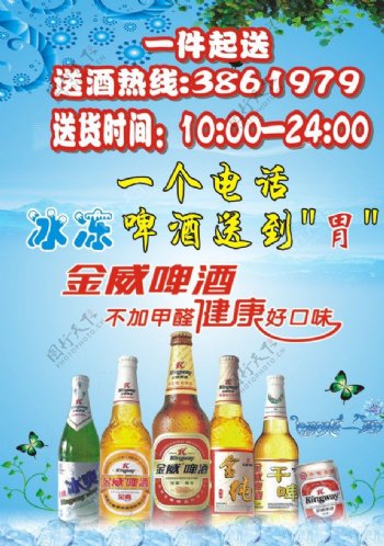 金威啤酒海报图片