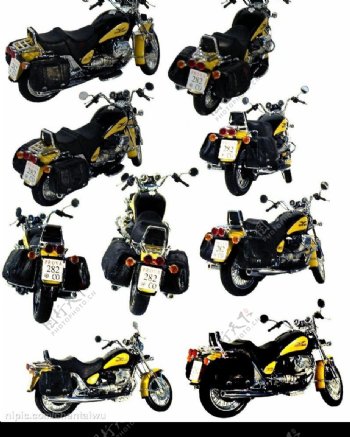 摩托车PSD分层素材图片