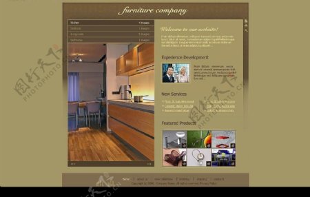 家具公司产品展示网页模板全套版包含动画图片