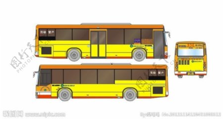 深圳公交车支线矢量模板图片