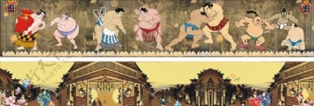古风日本部分素材为位图图片