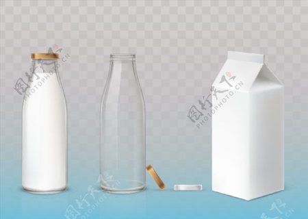 牛奶包装设计矢量素材