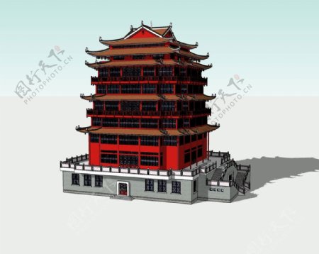 寺庙3D模型