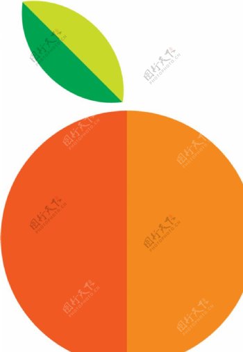 橘子水果卡通矢量素材