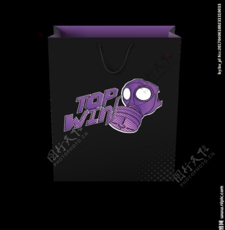 黑色紫色手提袋包装袋