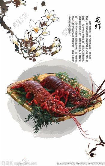 中国特色美食龙虾宣传海报