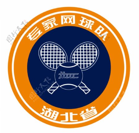 湖北省专家网球队LOGO