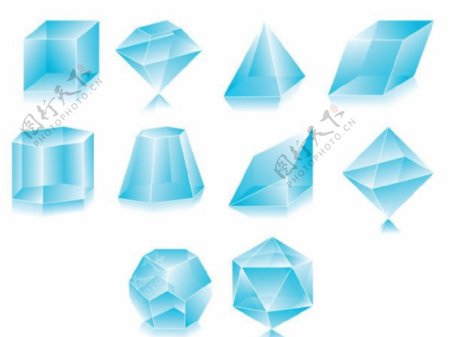 通透的钻石矢量素材