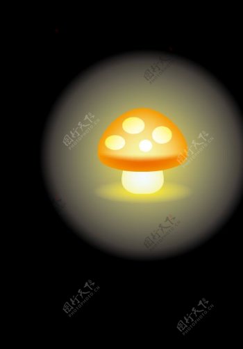 矢量发光蘑菇