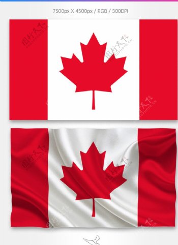 加拿大国旗分层psd