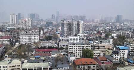 俯瞰武汉汉阳城区
