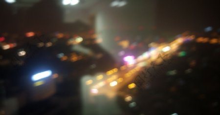 城市朦胧夜景