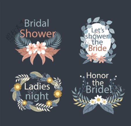 四款婚礼花卉标题